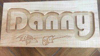 CNC sign on cherry