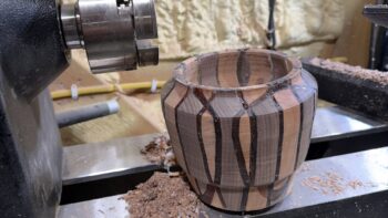 Hardwood and resin bowl