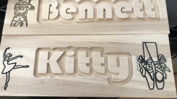 CNC wall sign - cherry