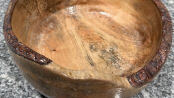 Maple bowl with live edges