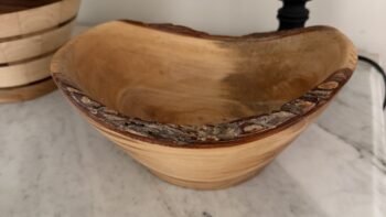 Maple bowl with live edges